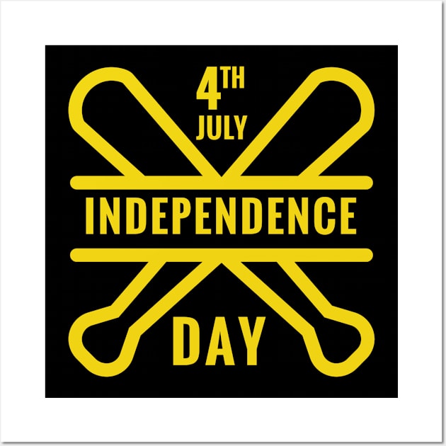Independence Day Gelb Wall Art by Onlineshop.Ralf